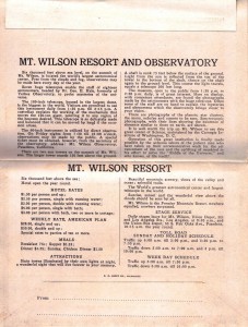 Mount Wilson and Observatory Tourist Description