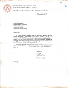 Letter to Frank Edmondson