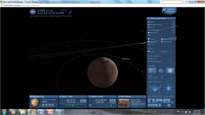 Screen shot of Mars, normal view, Eyes on the Solar System