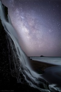 Alamere Falls and the Milky Way. Photo credit: Rick Whitacre