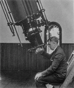 S. A. Mitchell with 26-inch refractor. Image courtesy McCormick Museum, University of Virginia