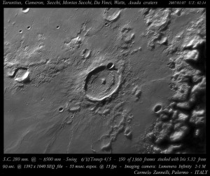 Taruntius Crater (with Cameron Crater). Courtesy LPOD.