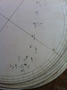 Sunspot Observations, March 18-29, 1903, detail. Image courtesy Indian Institute of Astrophysics.
